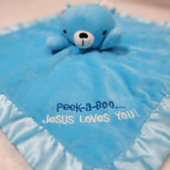 DaySpring Lovey Peek-a-Boo...Jesus Loves You! Christian Plush Blankie Baptism Be - Picture 3 of 10